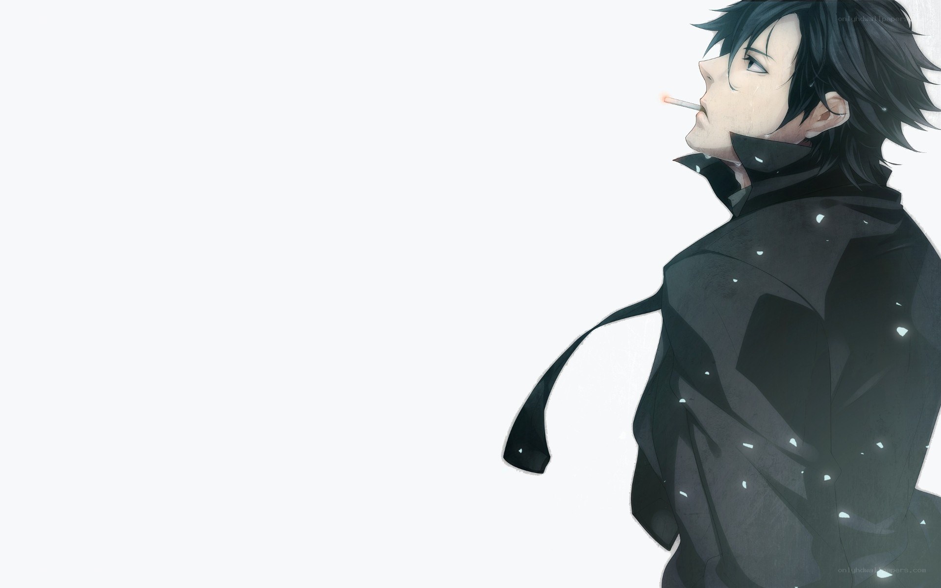 anime man smoking cigarette