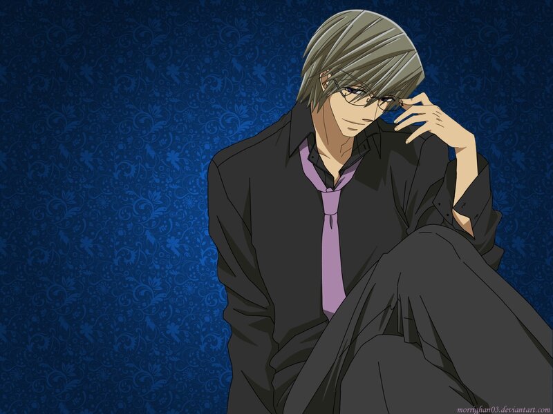 Anime Man with Glasses — Blue