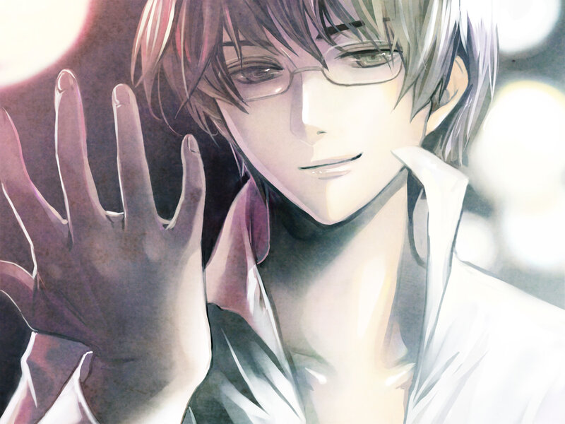 anime man with glasses