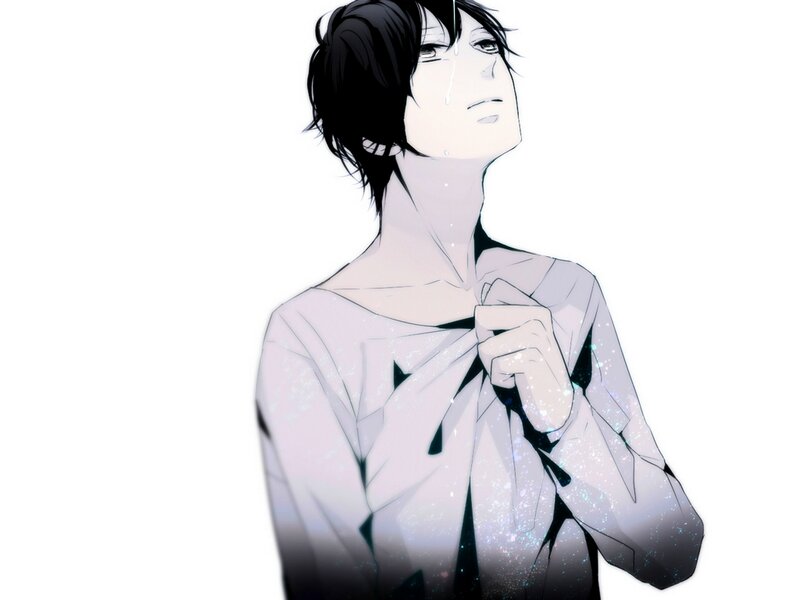 Anime Man with Tears