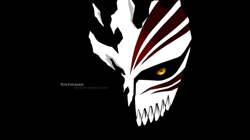 Anime Mask with Yellow Eye — Black, Dark, Menacing