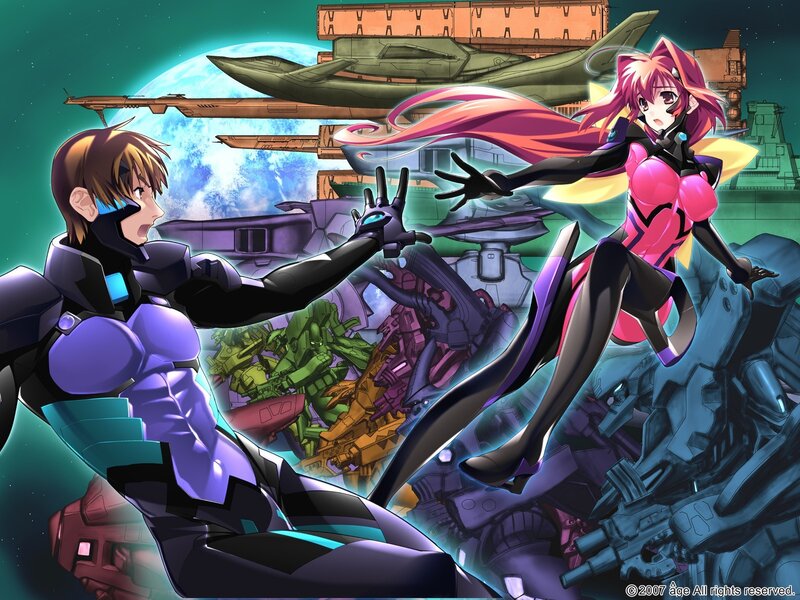 Anime mecha battle scene