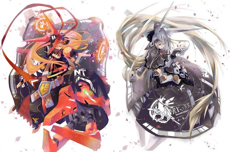 anime mecha characters artwork