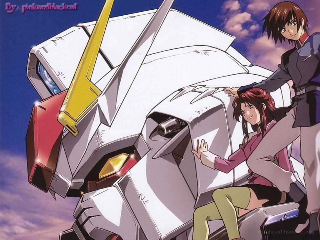 Anime mecha with characters