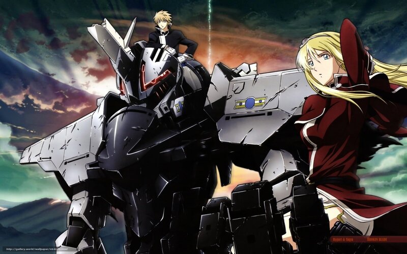 Anime mechs with pilots