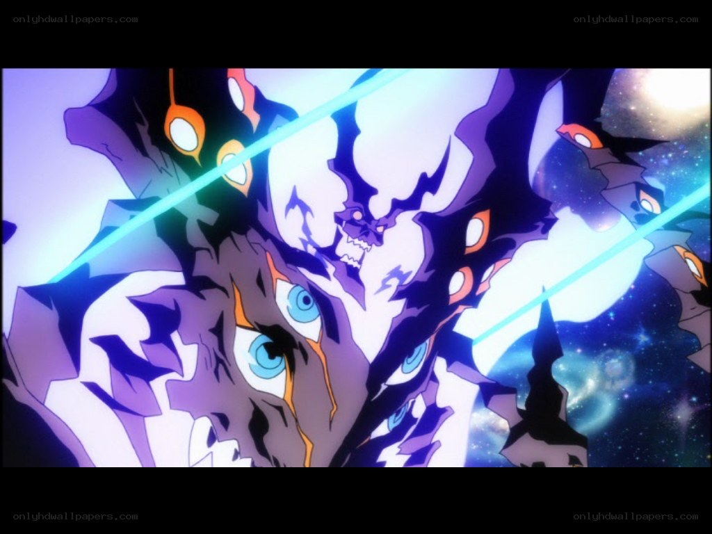 Anime monster with glowing eyes