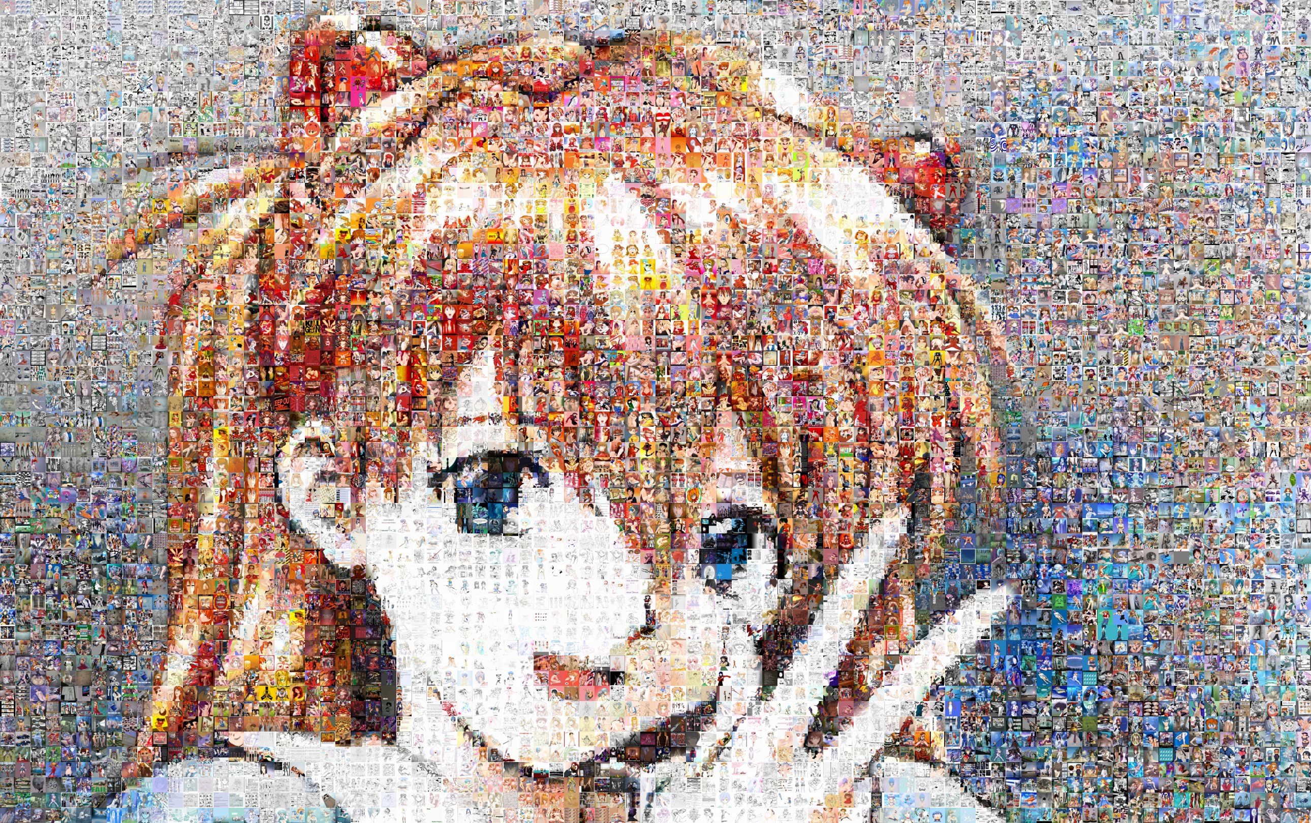 Anime mosaic portrait
