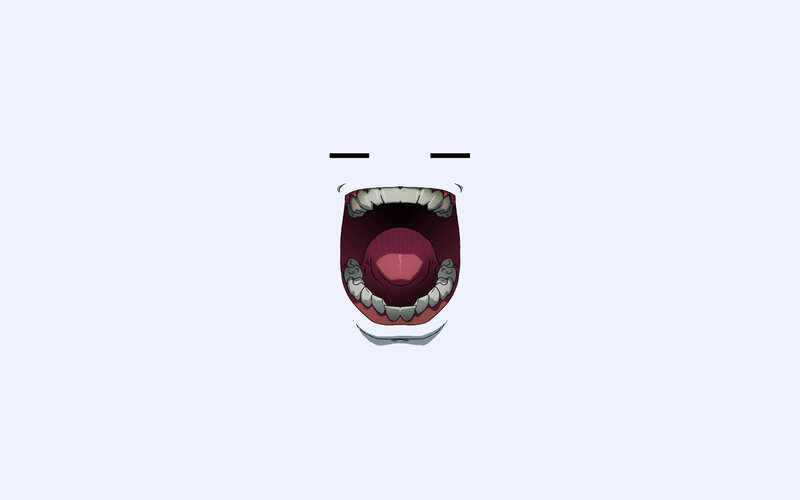 anime mouth screaming