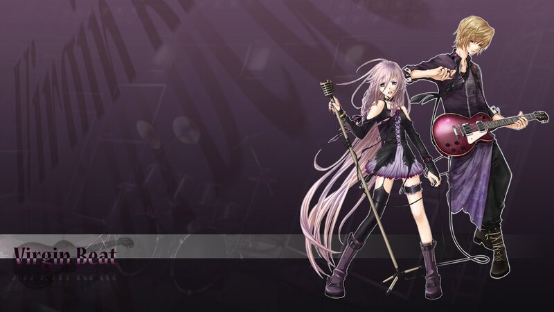 Anime Musicians on Stage — Purple, Dramatic