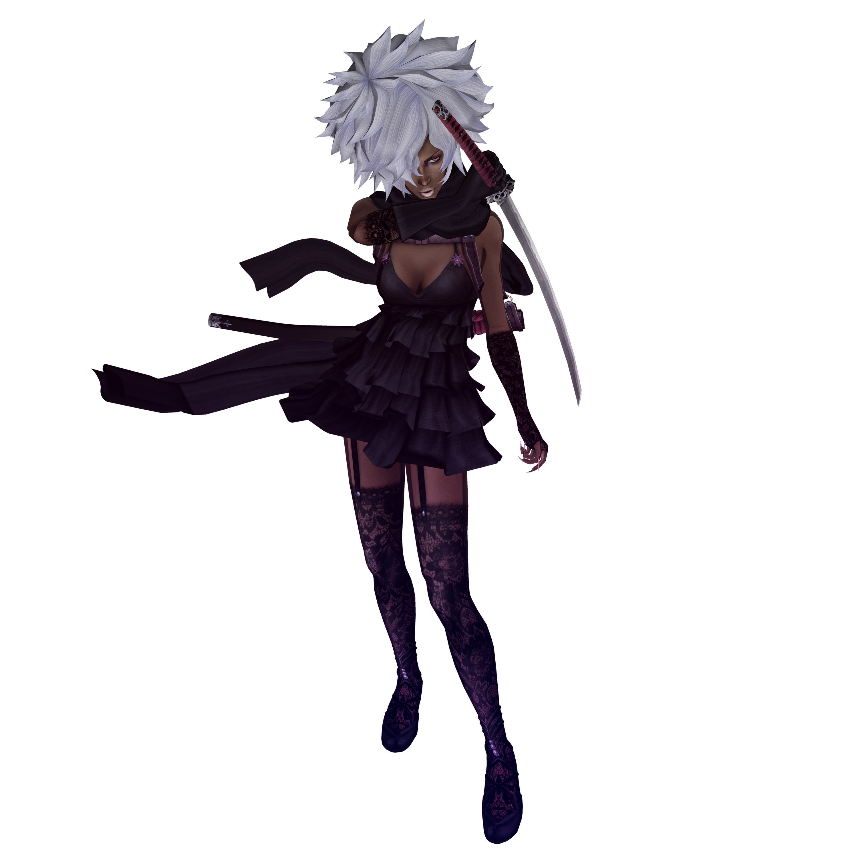 anime ninja character with sword