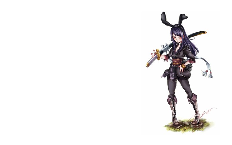 anime ninja girl with sword