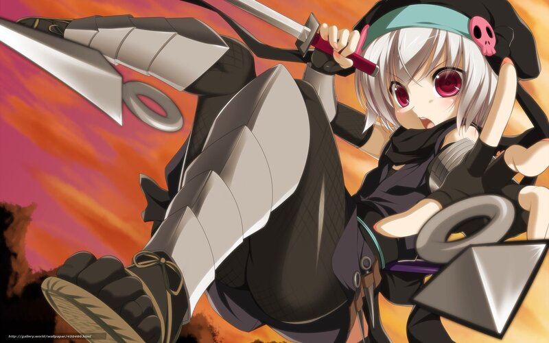 anime ninja girl with sword