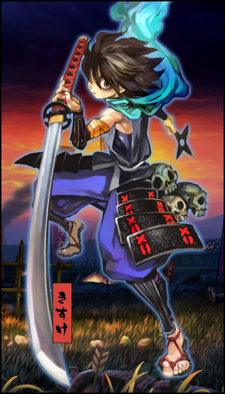 anime ninja warrior with sword