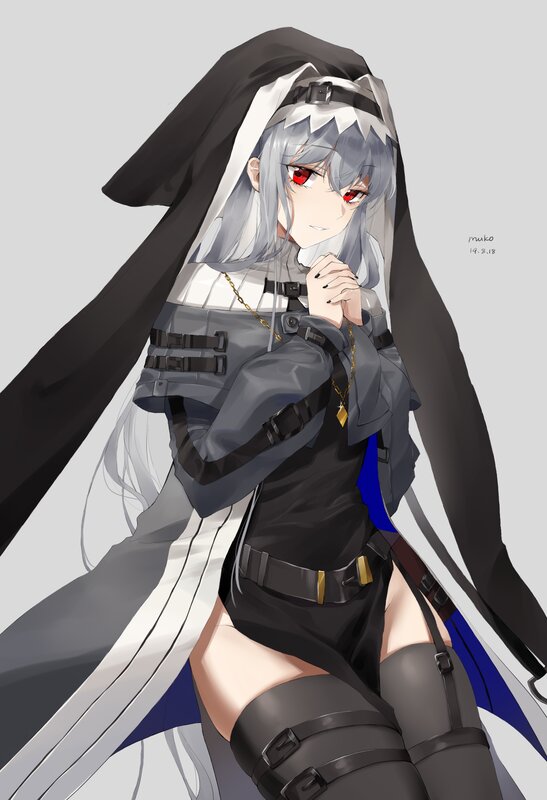 Anime Nun Character — Gray