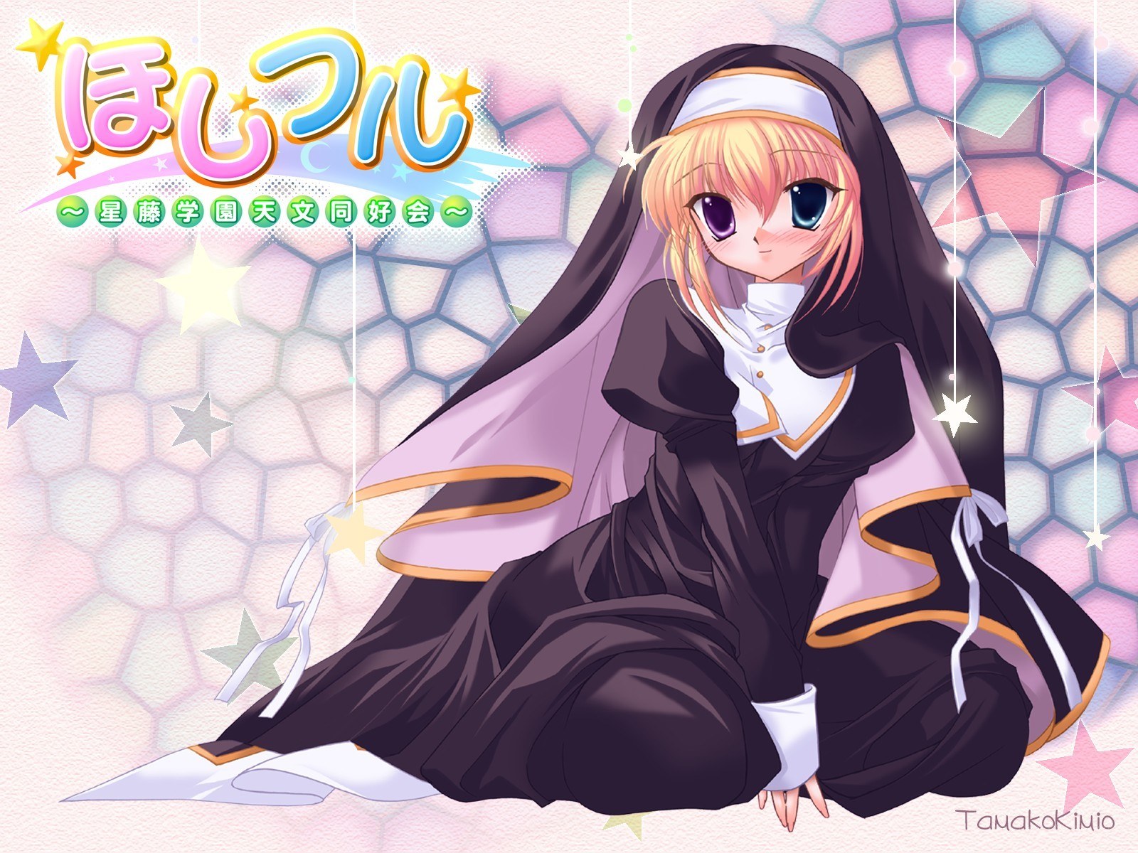 Anime nun character illustration