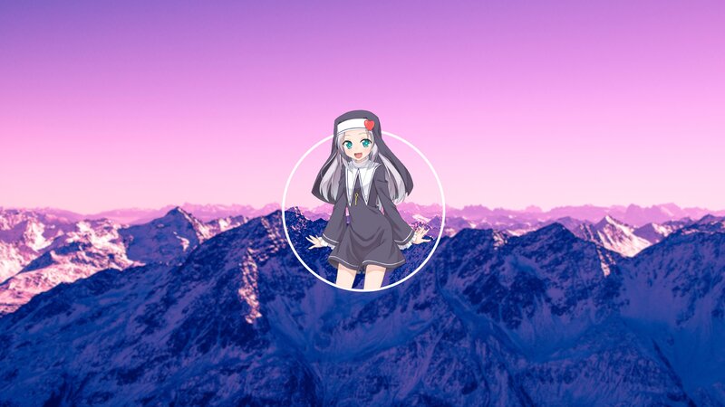 Anime Nun Character — Purple