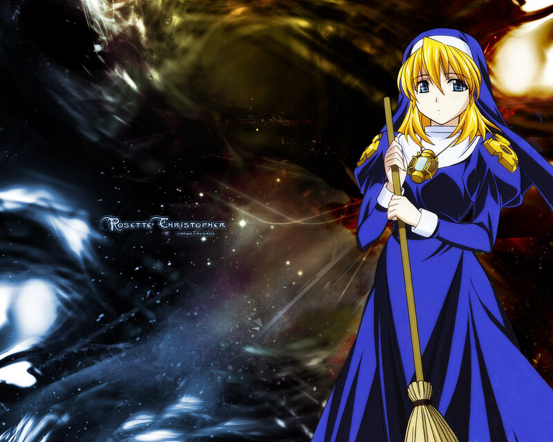Anime Nun with Broom