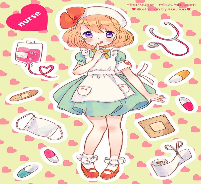 Anime Nurse Character — Pink, Cute