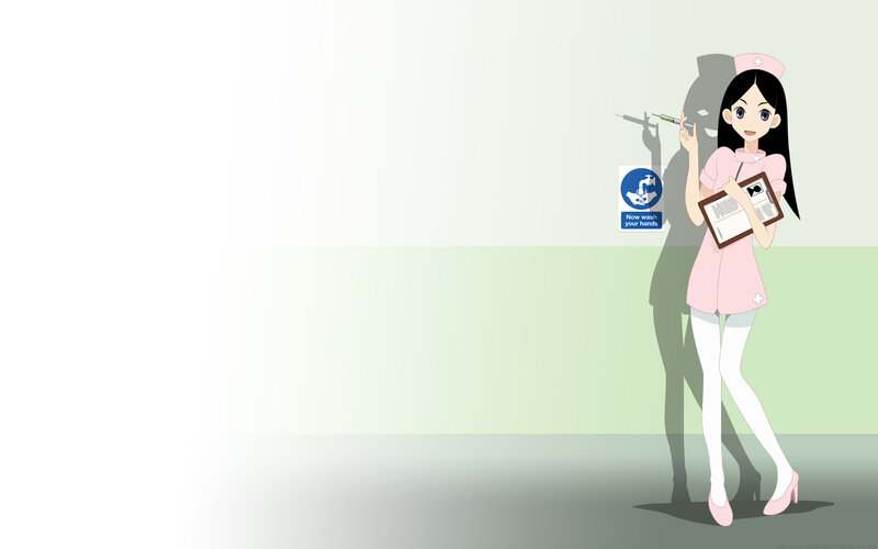Anime Nurse Character — Pink, Neutral