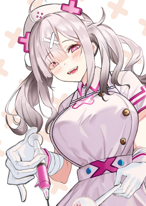 Anime Nurse Character — Pink, Playful
