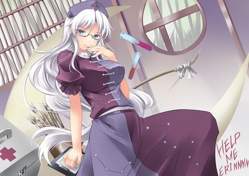 Anime Nurse Character — Purple, Calm