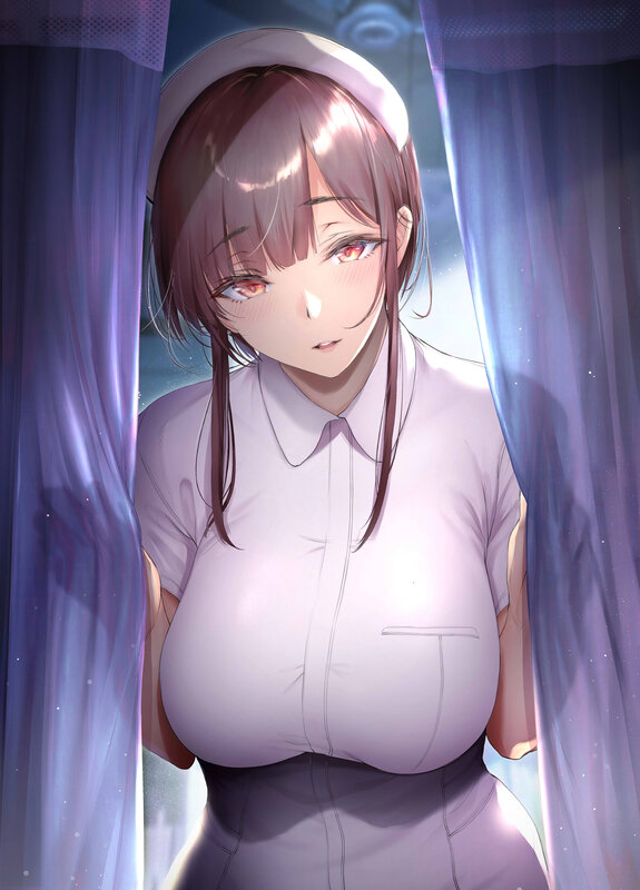 Anime Nurse Character — Purple, Dramatic