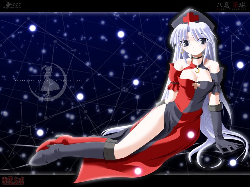 Anime Nurse Character — Red, Dramatic