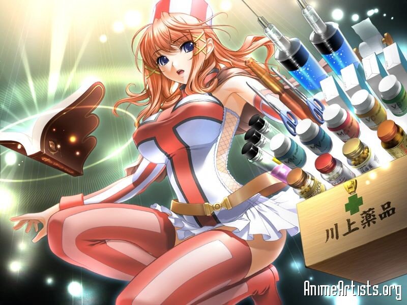 Anime Nurse Character — Red