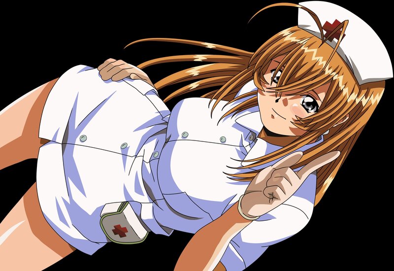 Anime Nurse Character — White, Playful