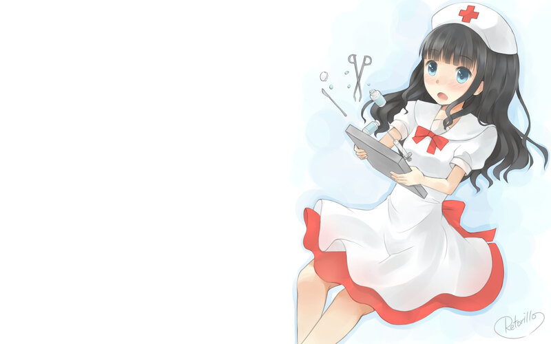 Anime Nurse Girl — White