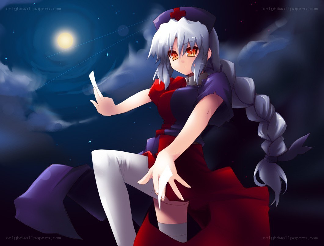 anime nurse under moonlight