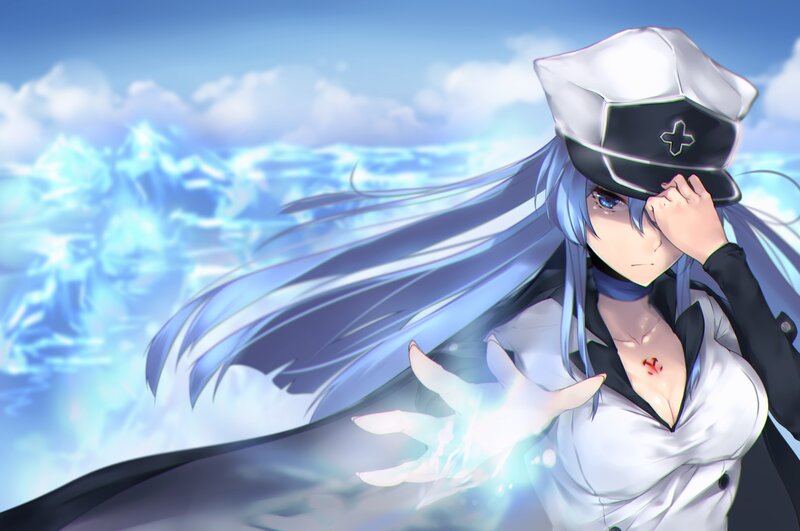 Anime Nurse with Blue Hair — Dramatic
