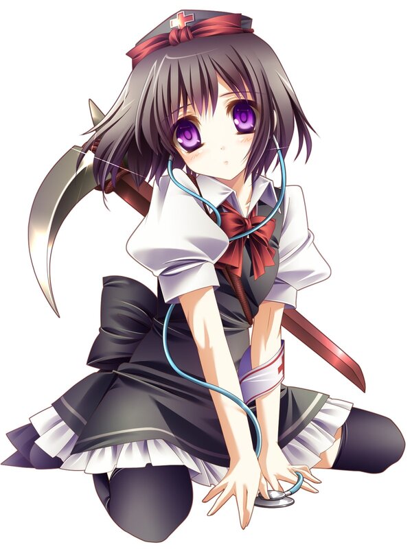 anime nurse with scythe