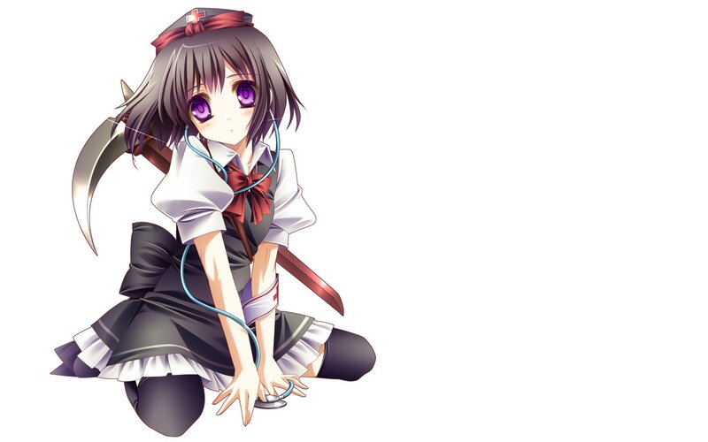 anime nurse with scythe