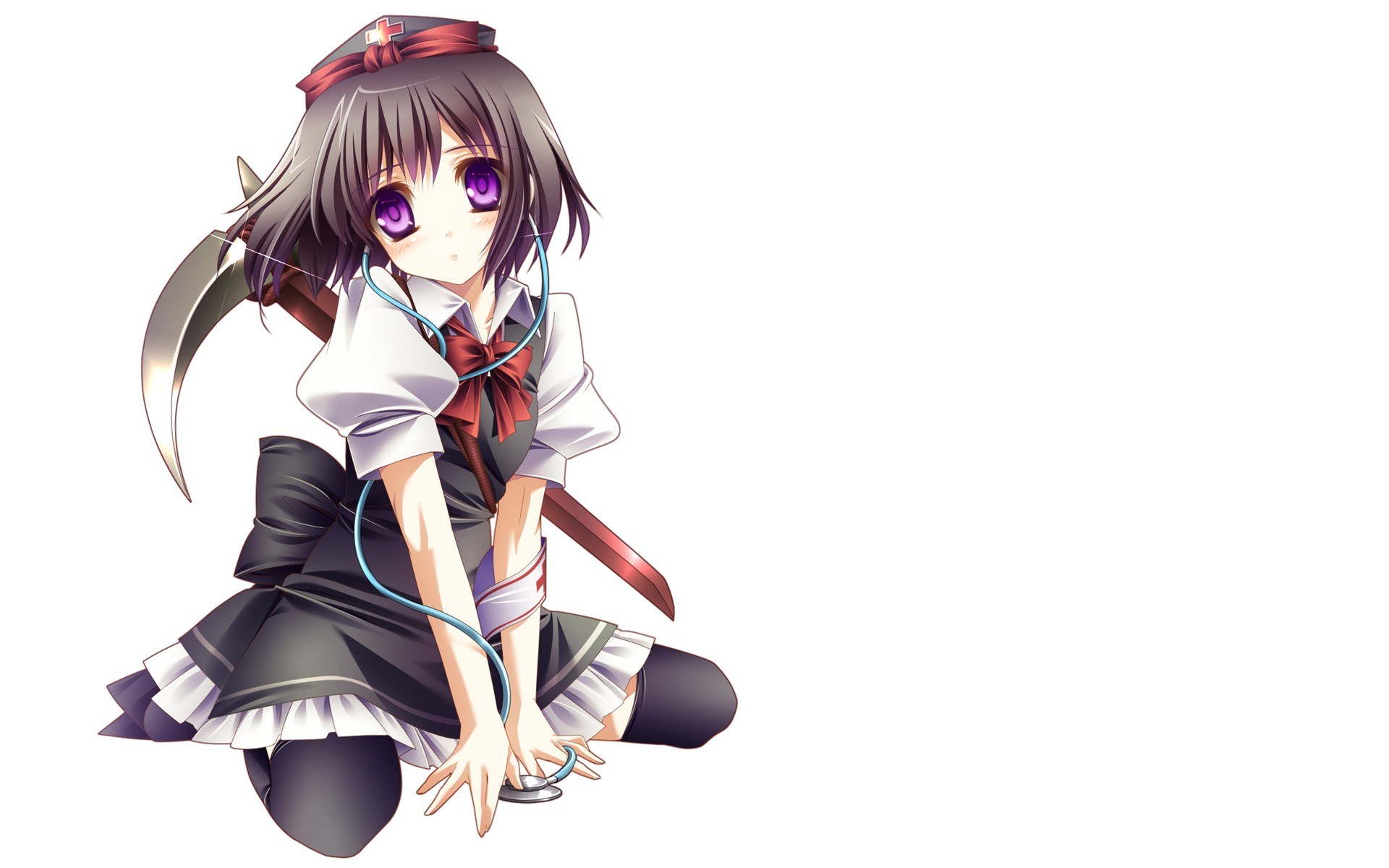 anime nurse with scythe