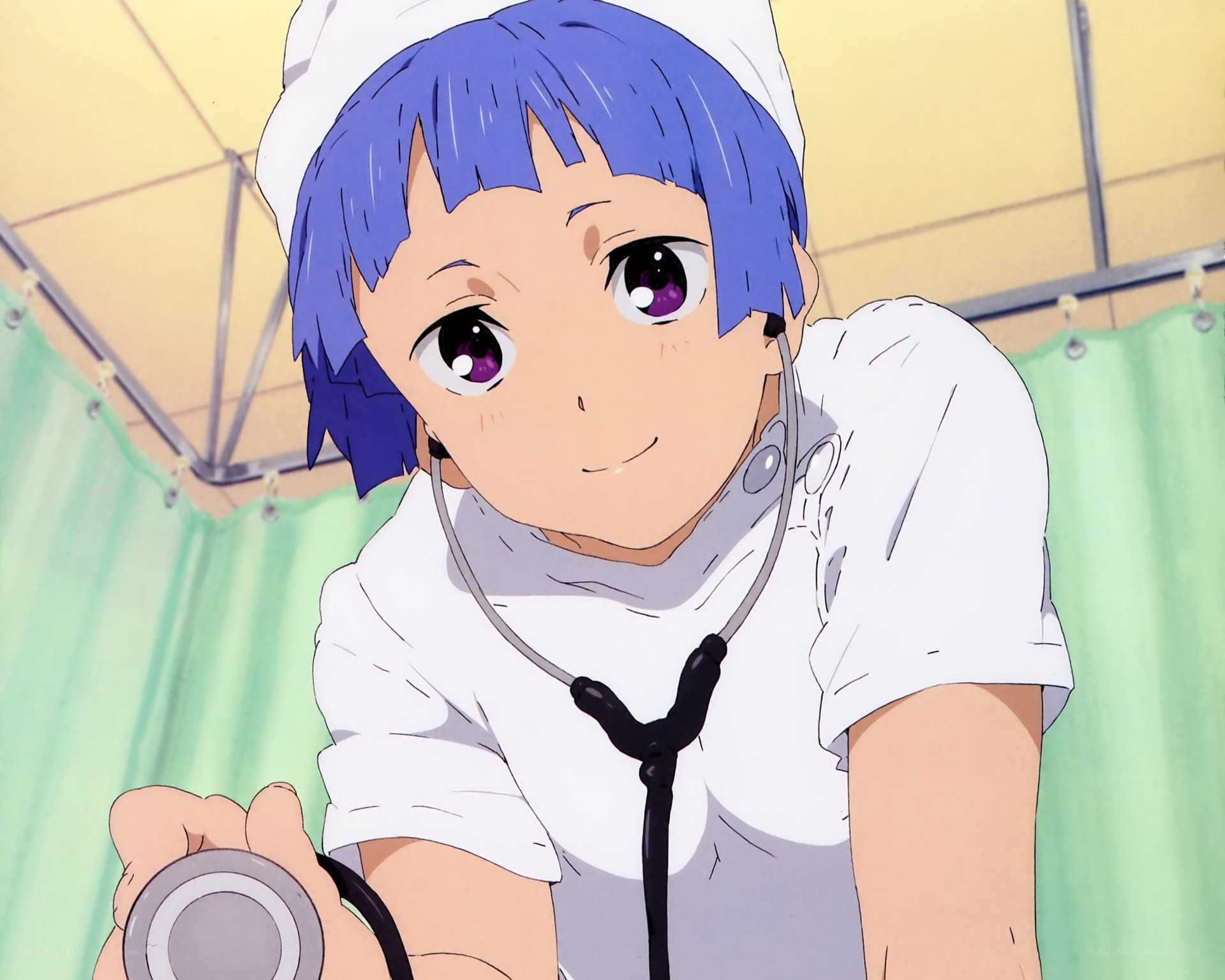 anime nurse with stethoscope