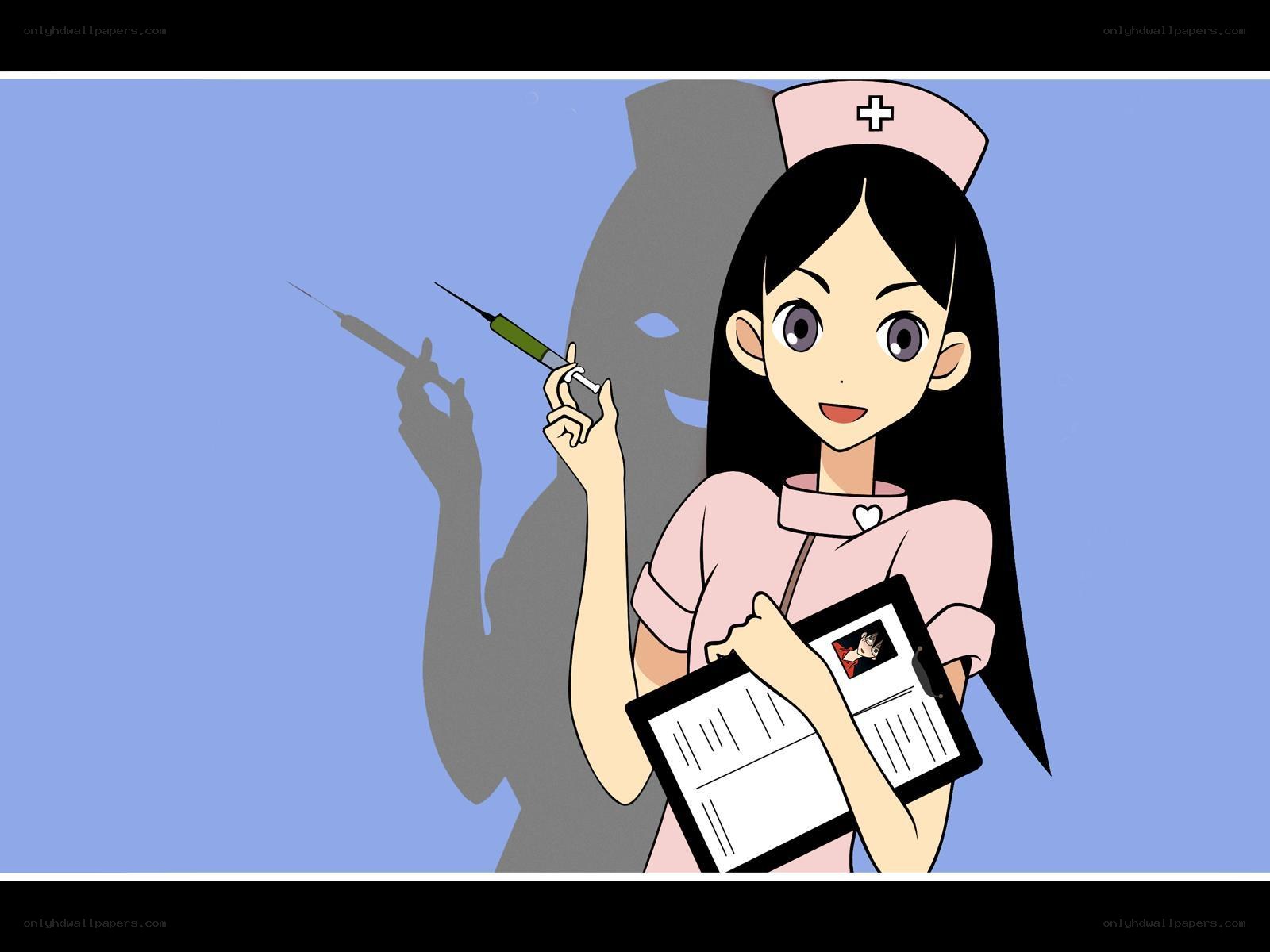 anime nurse with syringe