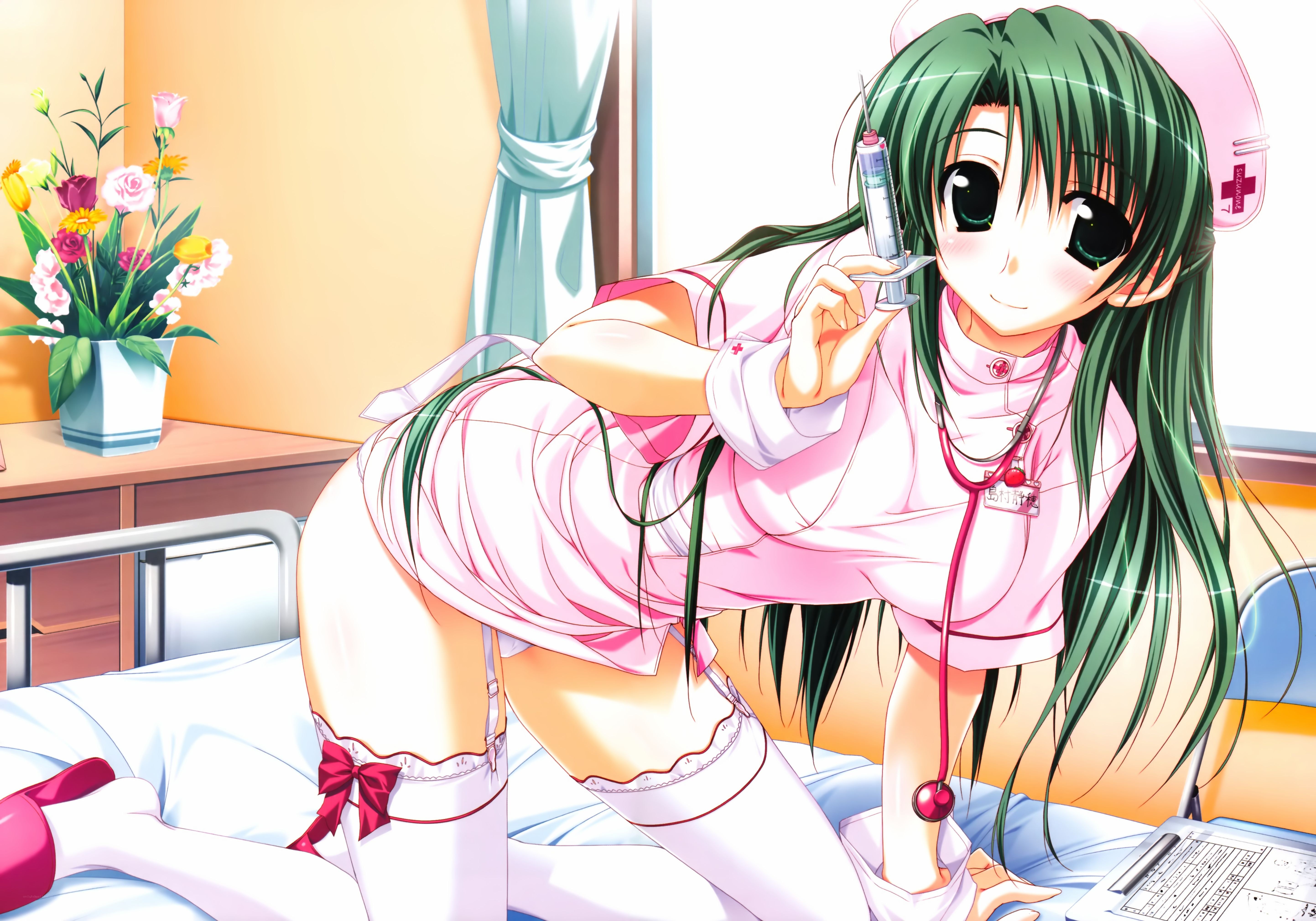 anime nurse with syringe