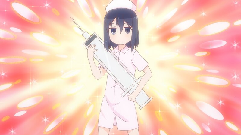 Anime Nurse with Syringe — Pink, Dramatic