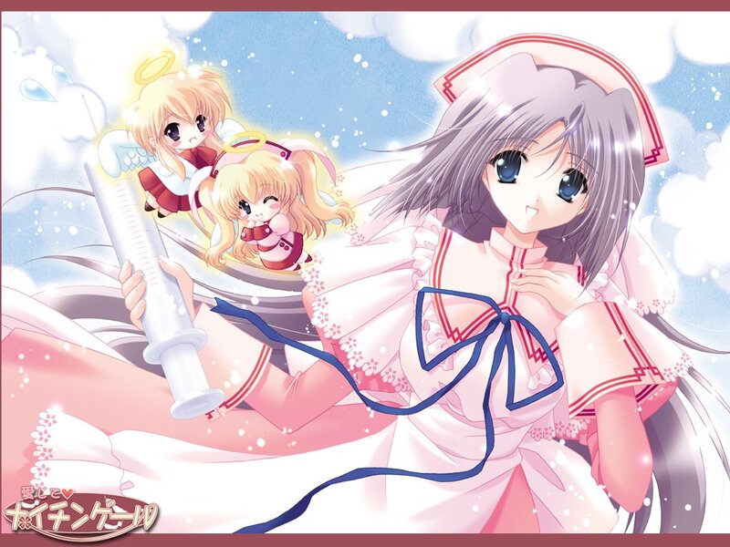 Anime Nurse with Syringe — Pink, Whimsical