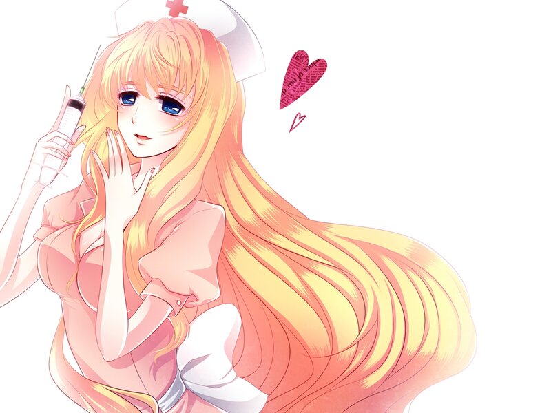 Anime Nurse with Syringe — Yellow