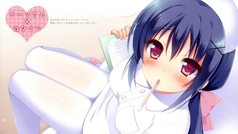 anime nurse with thermometer