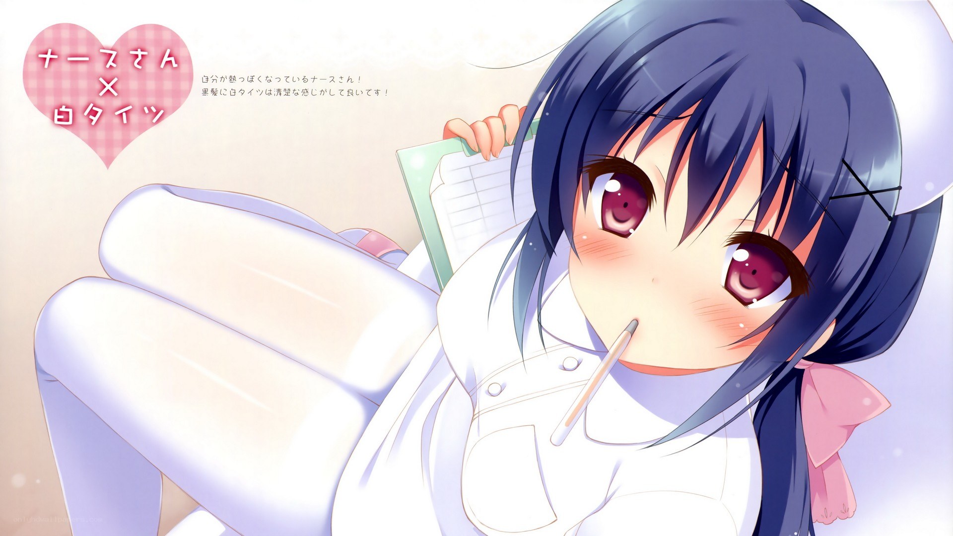 anime nurse with thermometer