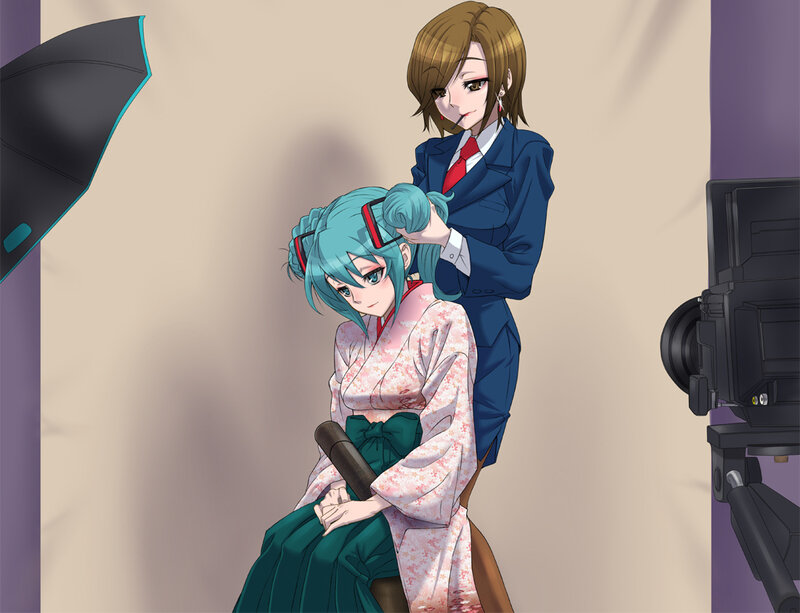 Anime photo shoot scene