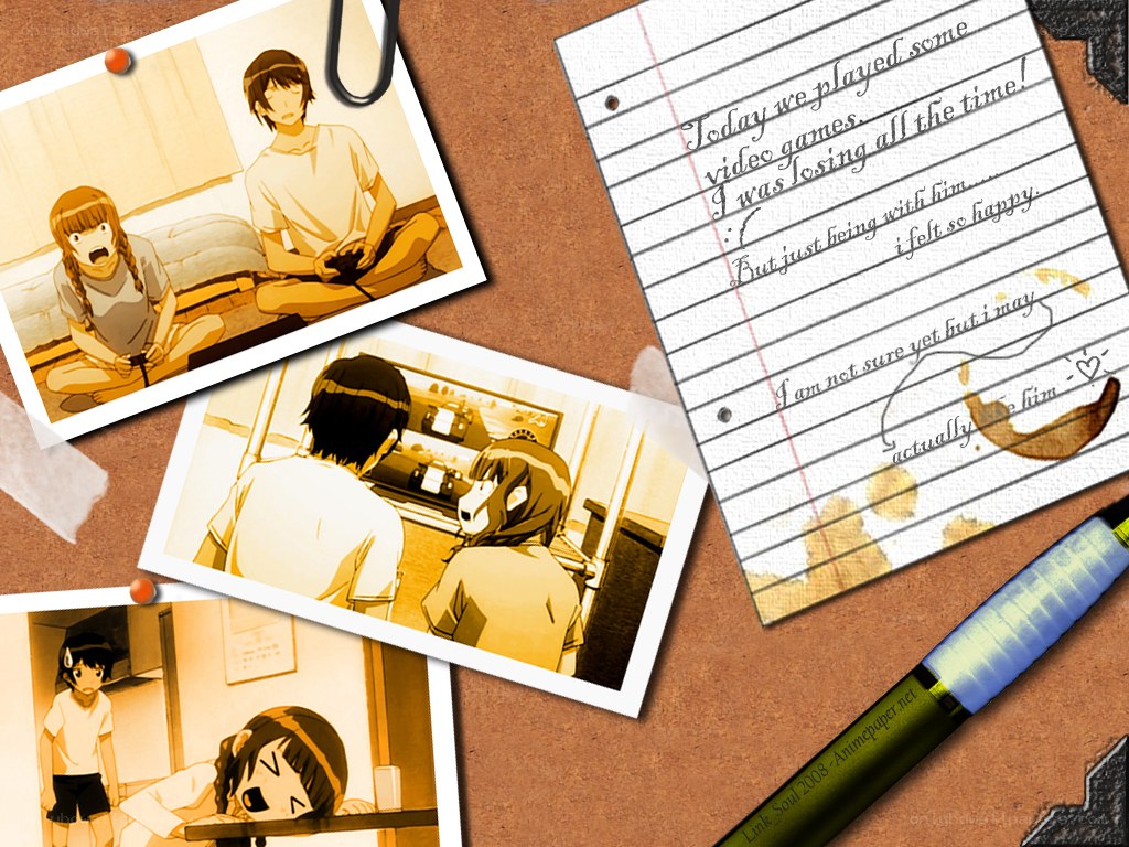 anime photos and diary note