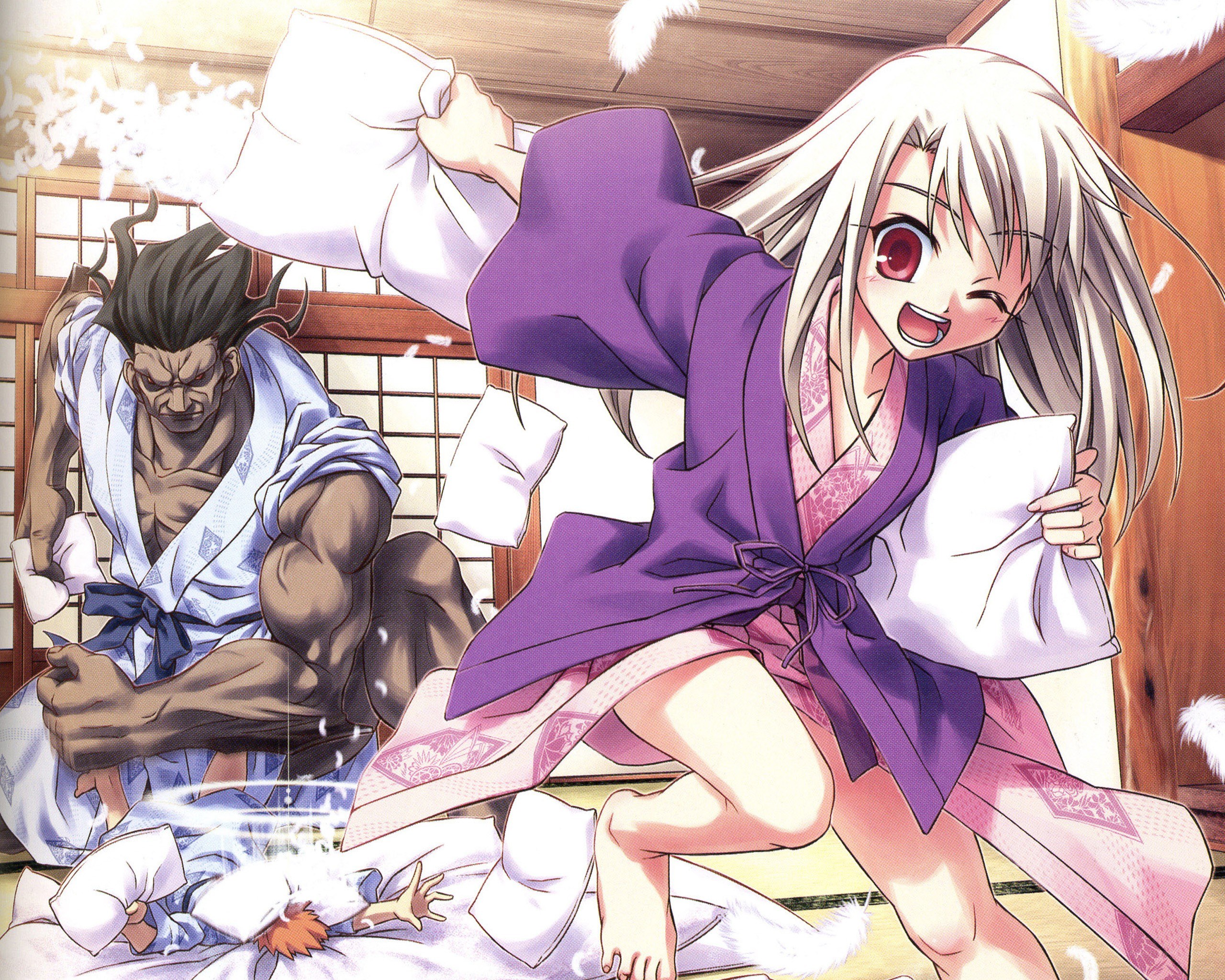 Anime pillow fight scene