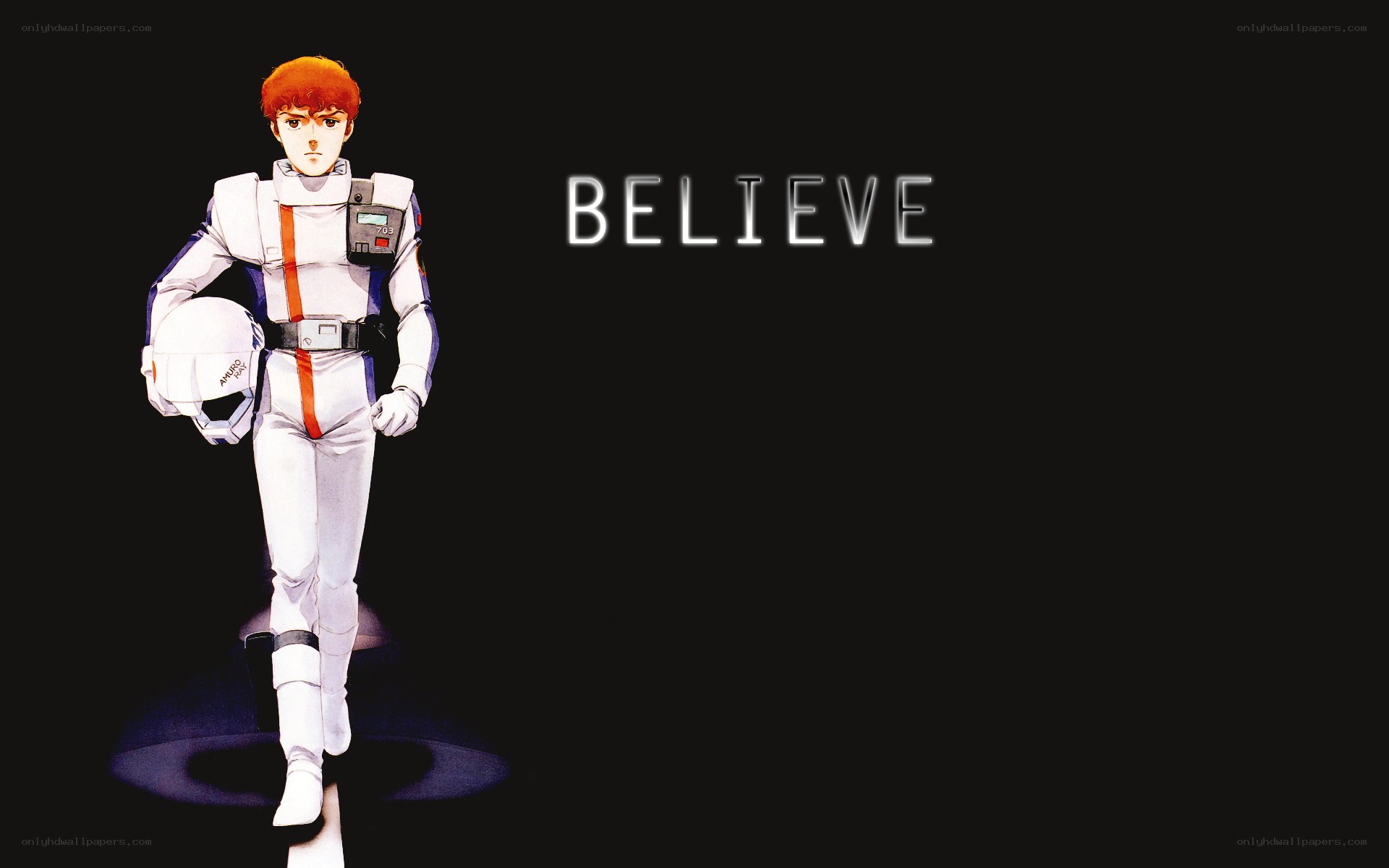 Anime pilot character with helmet