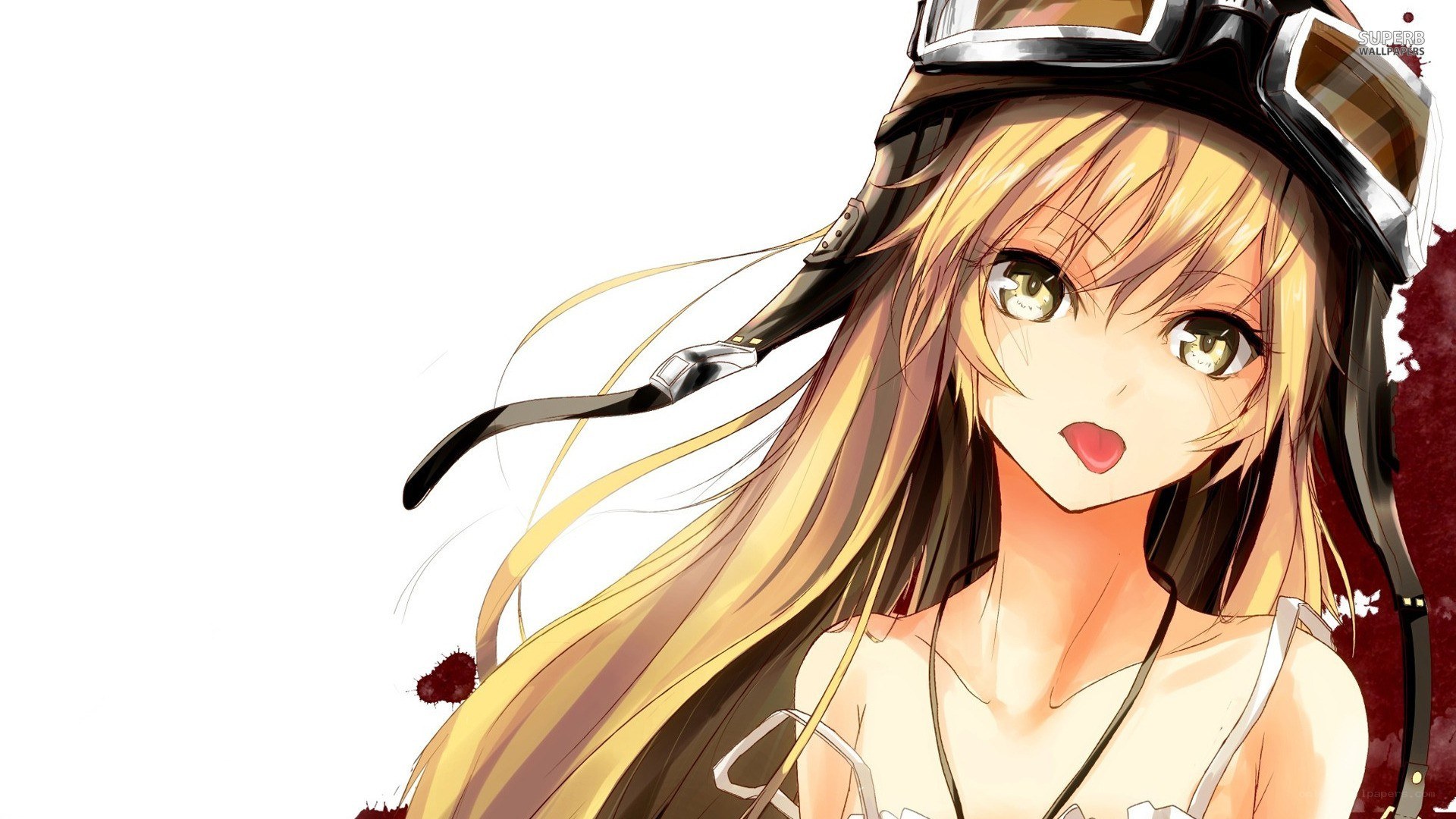 anime pilot girl with goggles