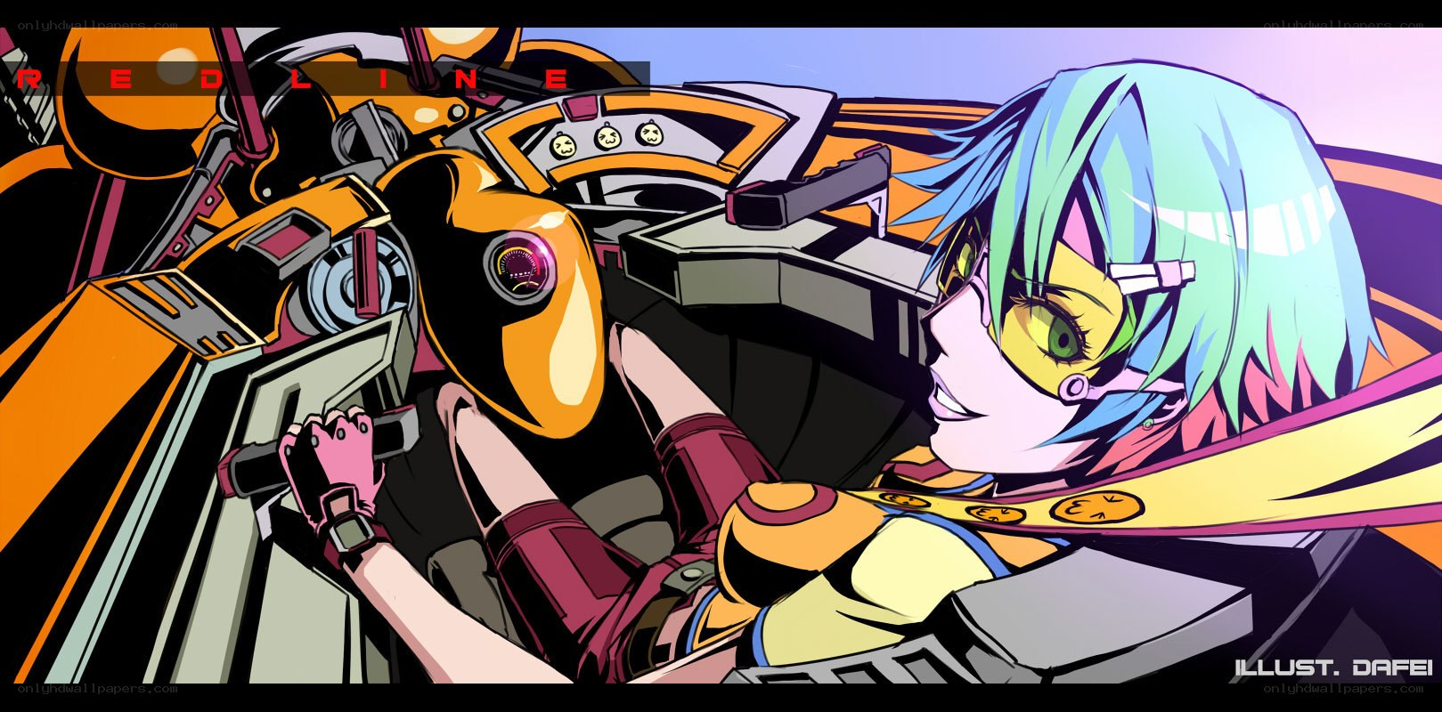 anime pilot in cockpit