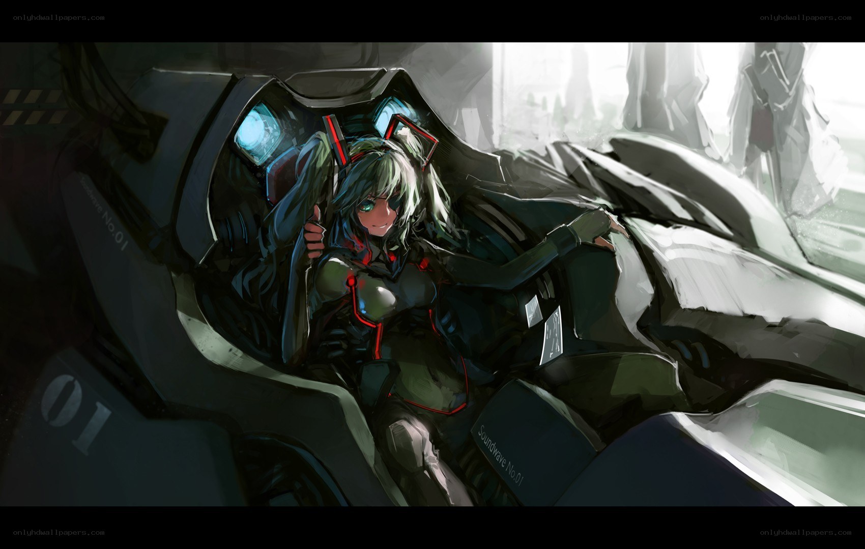 anime pilot in cockpit